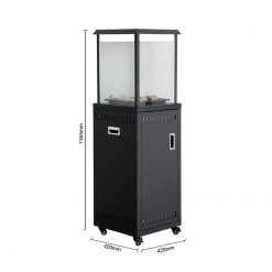 Medidas de la Estufa de gas KAUAI para exterior de Nora Flames