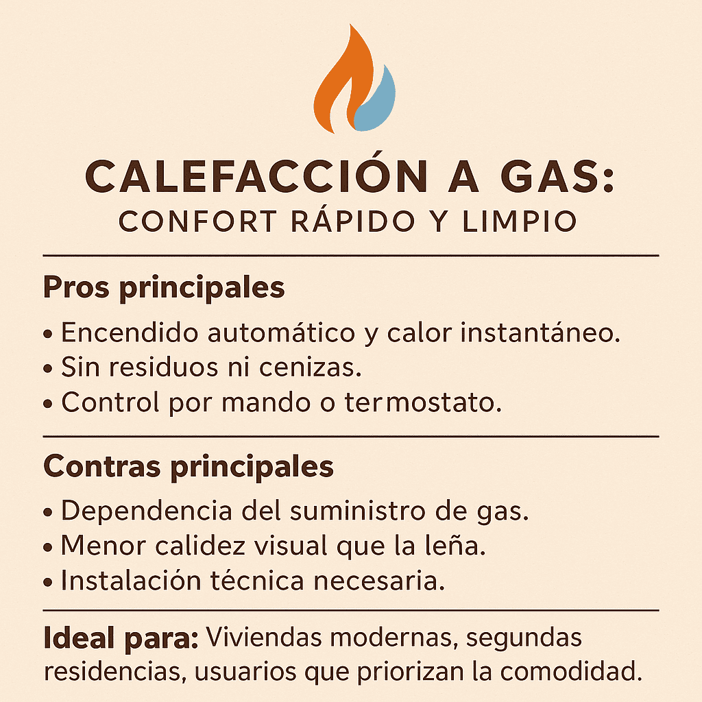 Infografía pros y contra Gas